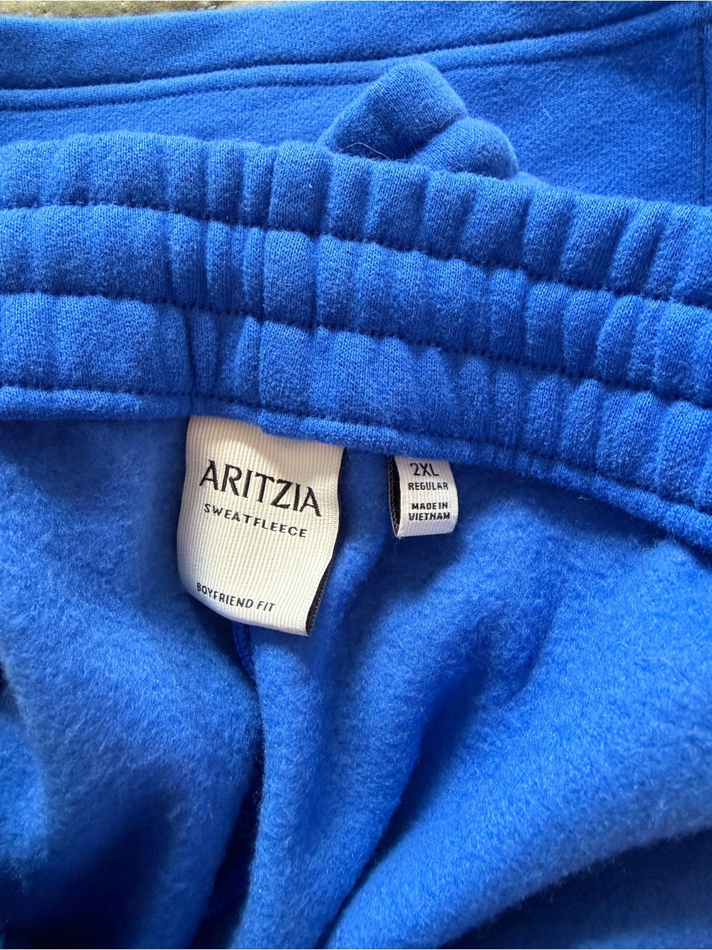 Aritzia Cozy Sweatfleece Boyfriend Wide Sweatpants in Jazz Blue - Picture 6 of 6